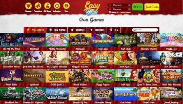 Easy Slots Casino's spelutbud