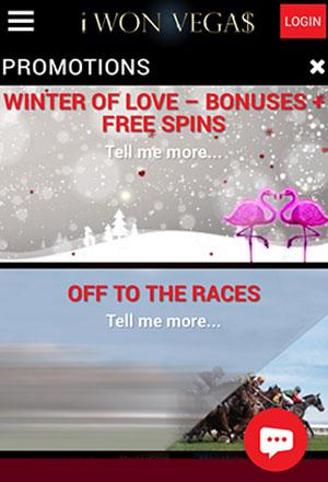 iWon Vegas Casino Homepage