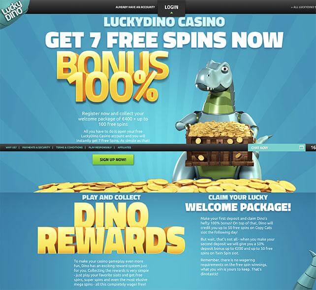 Lucky Dino Homepage