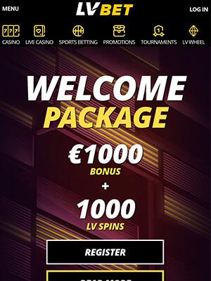 LV Bet Casino Bonus Screenshot Mobile