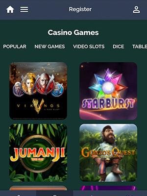 Monte Cryptos Casino on Mobile