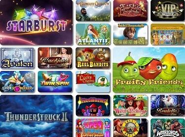 Play Club Casino's spelutbud