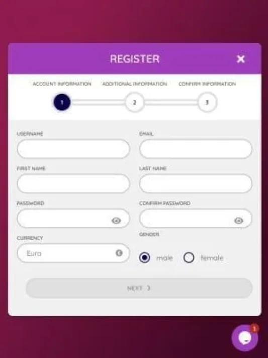 Playouwin Casino registration on mobile