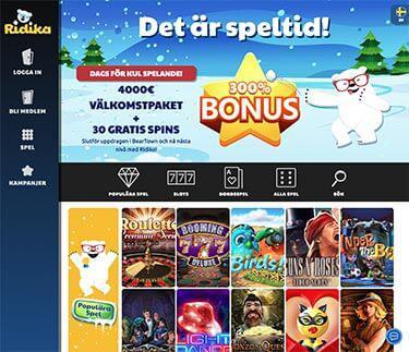 Ridika Casino Hemsida - 375 pixlar