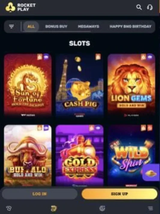 RocketPlay Casino games on mobile