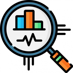 Magnifying Glass Checking Stats and Analysis
