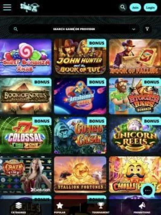 Stakezon Casino games on mobile