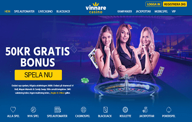 Vinnare Casino's hemsida