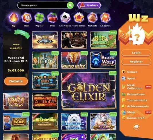 Wazamba Casino games